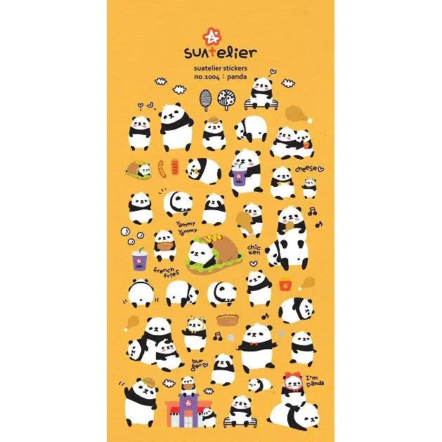 BC Mini-Panda Puffy Stickers-01004-Legacy Toys