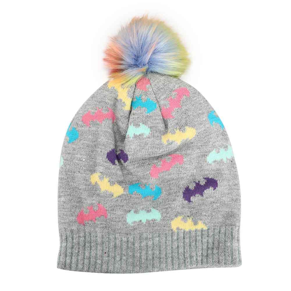 Bio World-Batman Youth Glitter Pom Beanie-BE6VWLBTM02IR00-Legacy Toys