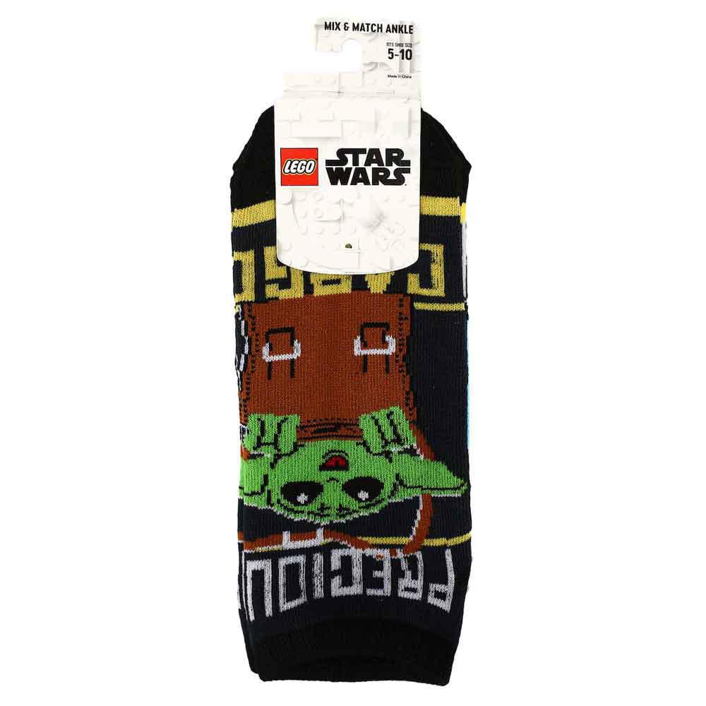 Bio World-LEGO x Star Wars The Mandalorian Grogu Youth - 5 Pair Ankle Socks-ASF1A19LSWPP00-Legacy Toys