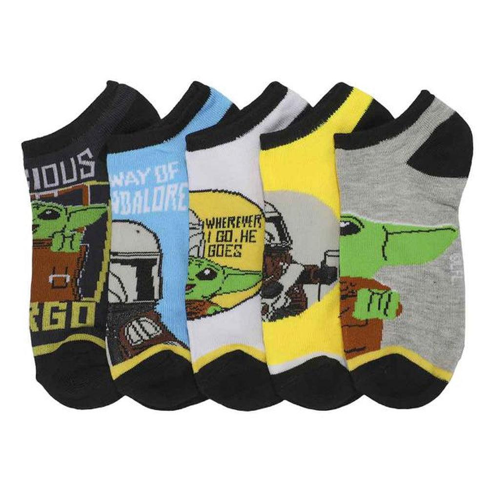 Bio World-LEGO x Star Wars The Mandalorian Grogu Youth - 5 Pair Ankle Socks-ASF1A19LSWPP00-Legacy Toys