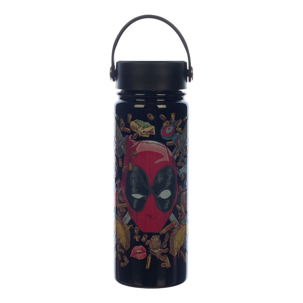 Bio World-Marvel Deadpool 17 oz. UV Stainless Steel Bottle-WAA050QDPOVI00-Legacy Toys