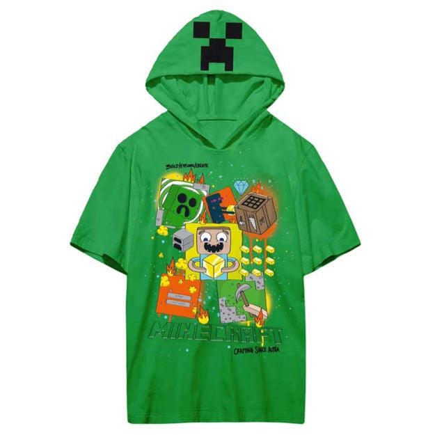 Bio World-Minecraft: Build/Explore/Create - Youth Cosplay Hooded Tee--Legacy Toys