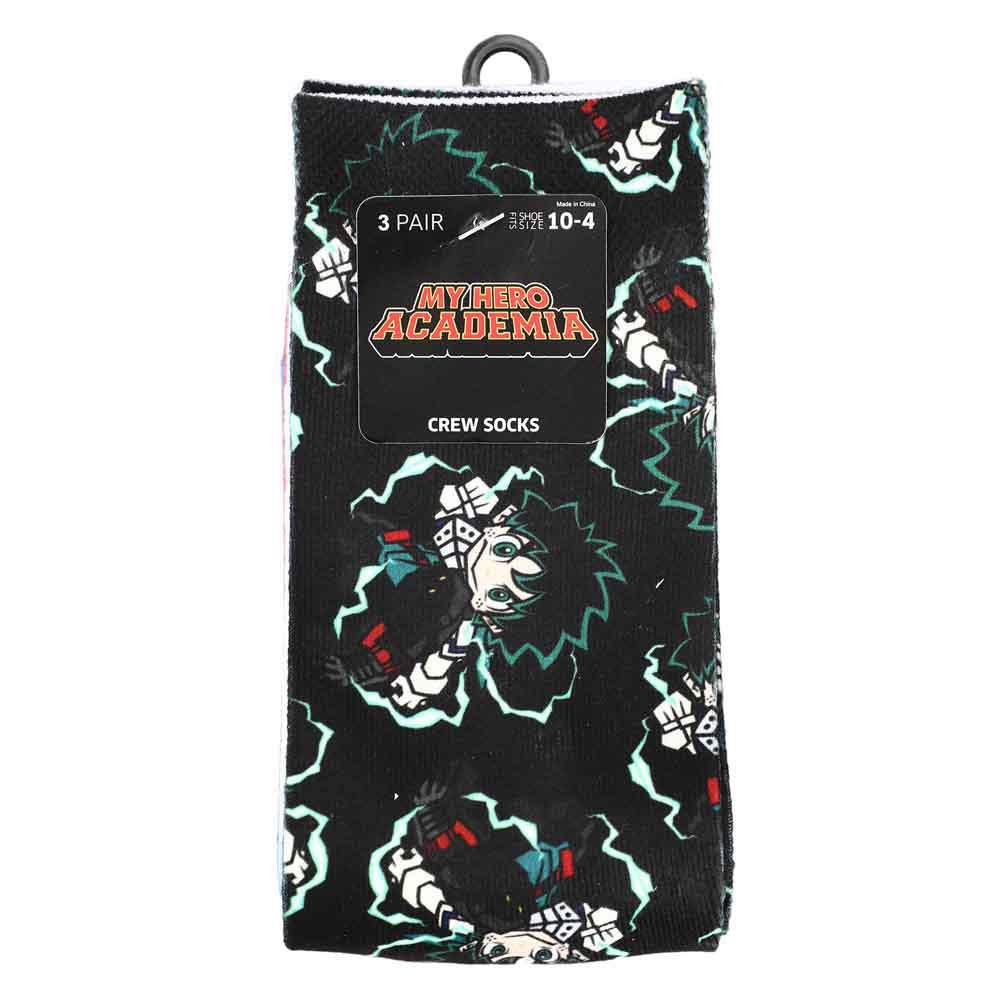 Bio World-My Hero Academia - Sublimated Print 3 Pair Youth Crew Socks-CRB0AUTMHAPP00-Legacy Toys