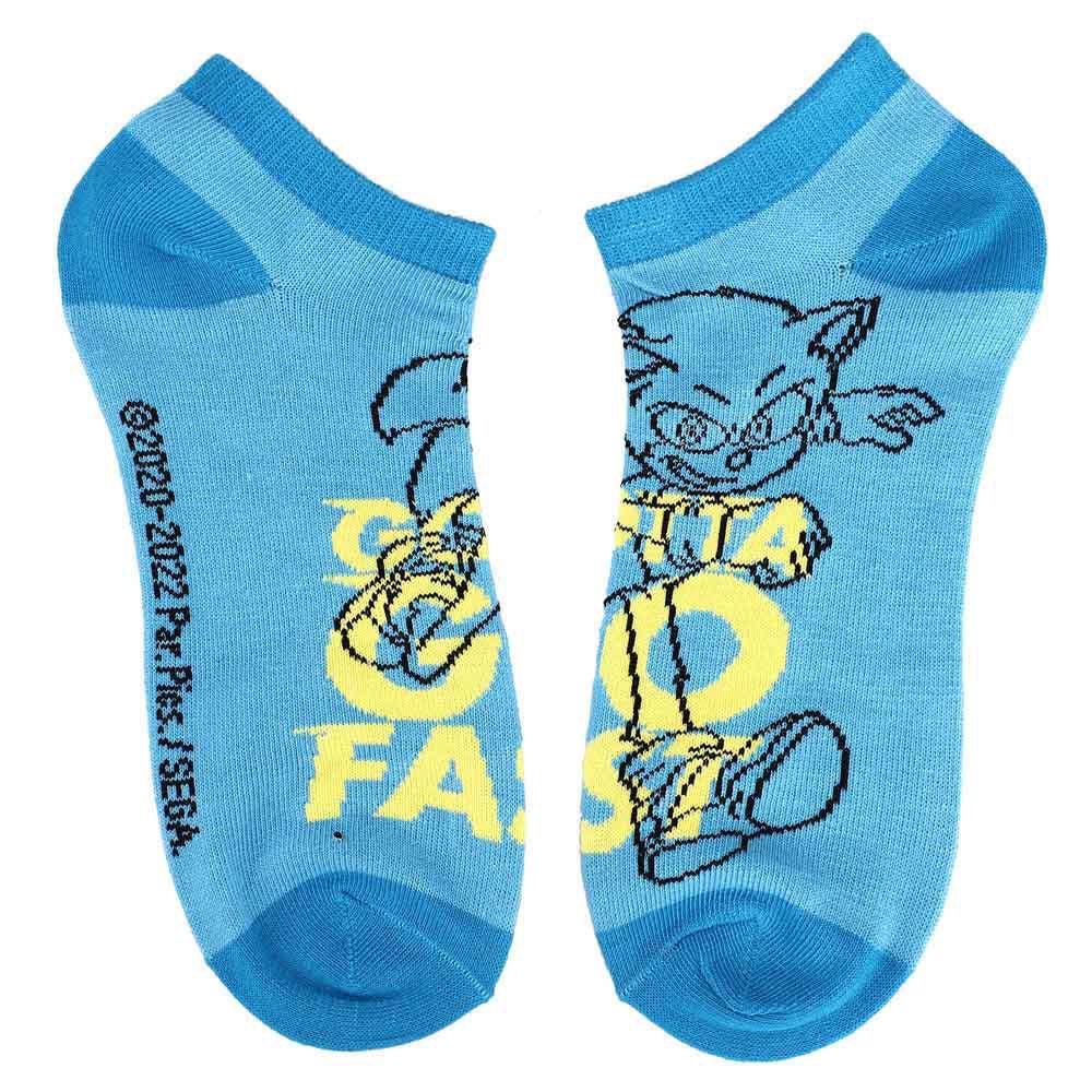 Bio World-Sonic the Hedgehog 2 Logo 5 Pair Ankle Socks-ASF1FJJLASPP00-Legacy Toys