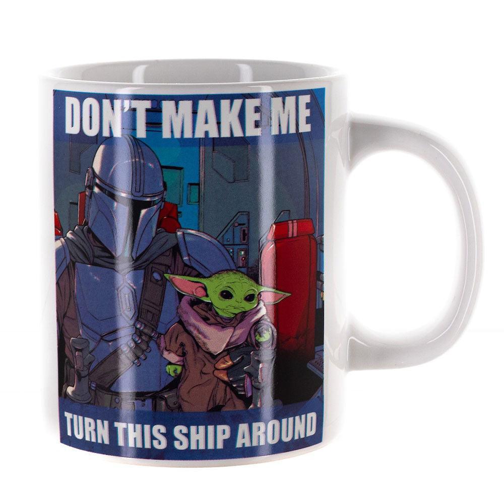 Bio World-Star Wars The Mandalorian Grogu "Don't Make Me" Meme 16 oz. Ceramic Mug-MU9QNVSTW-Legacy Toys