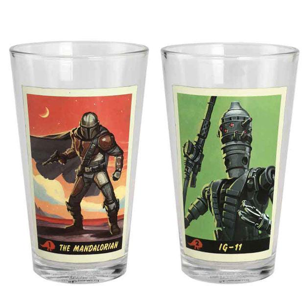 Bio World-Star Wars The Mandalorian & IG-11 16 oz. Glass Set-VG8VXKSTWVI00-Legacy Toys