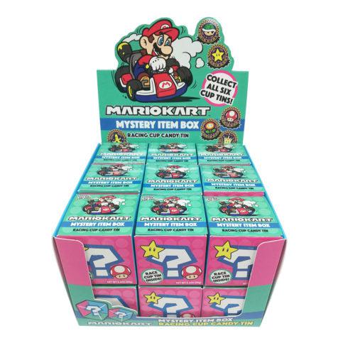 Boston America-Nintendo Mario Kart Mystery Item Racing Cup Candy Tin-17565-Box of 18-Legacy Toys