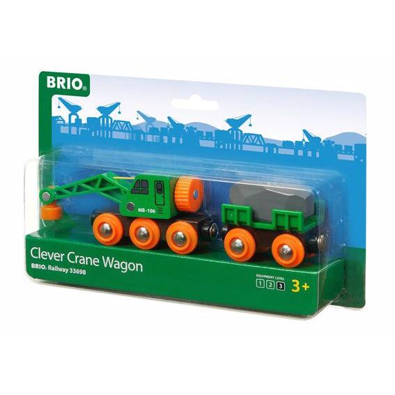 BRIO-Brio Clever Crane Wagon-33698-Legacy Toys