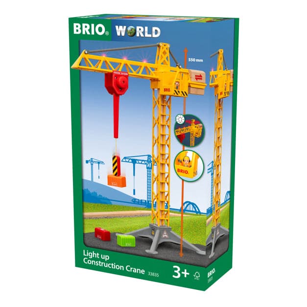 BRIO-Brio Light Up Construction Crane-33835-Legacy Toys