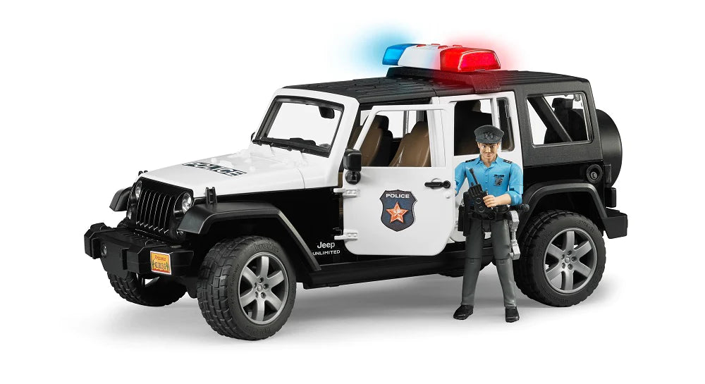 Bruder-Jeep Rubicon Police Car + Policeman-02526-Legacy Toys