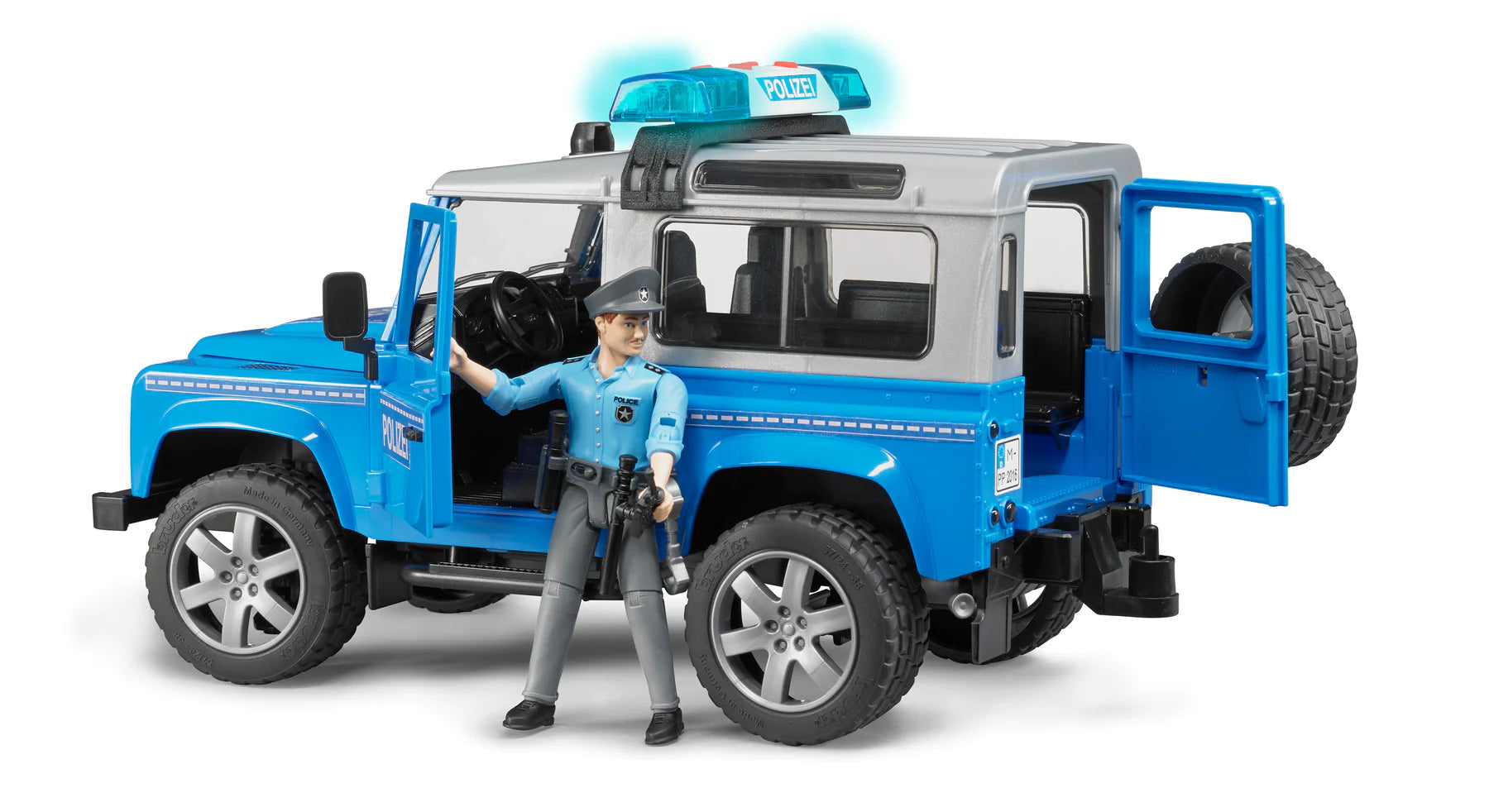 Bruder-Land Rover Police Vehicle with Policeman-02597-Legacy Toys