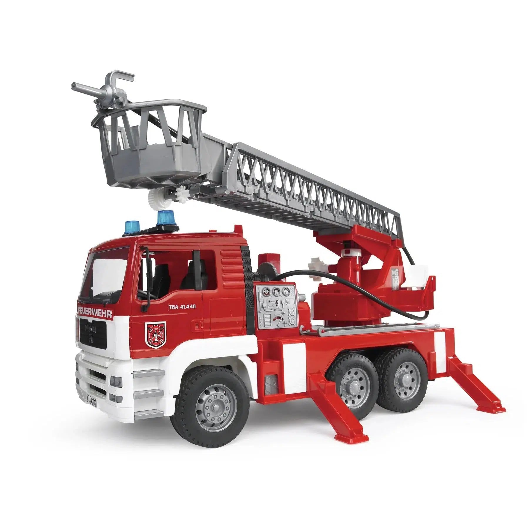 Bruder-MAN TGA Fire Engine with Ladder Water Pump and Light/Sound Module-02771-Legacy Toys