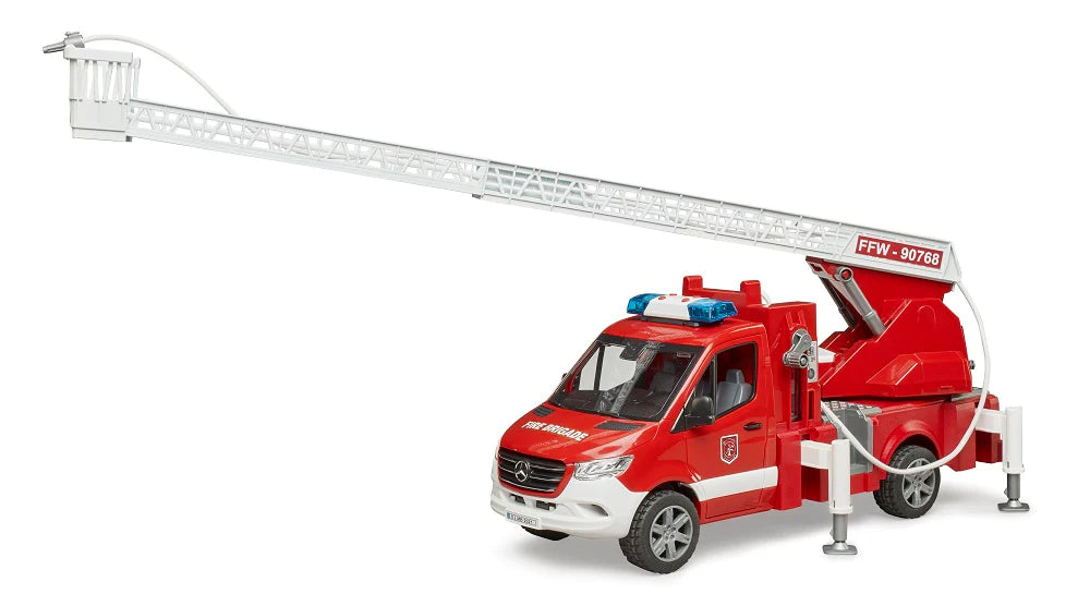 Bruder-MB Sprinter Fire Engine w Ladder Water Pump & L/SModule-02673-Legacy Toys