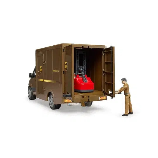 Bruder-MB Sprinter UPS Truck with Manually Operated Pallet Jack-02678-Legacy Toys