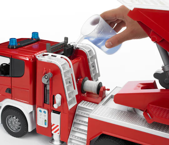 Bruder-Scania Fire Engine w/ Water Pump and Light & Sound 03590-3590-Legacy Toys