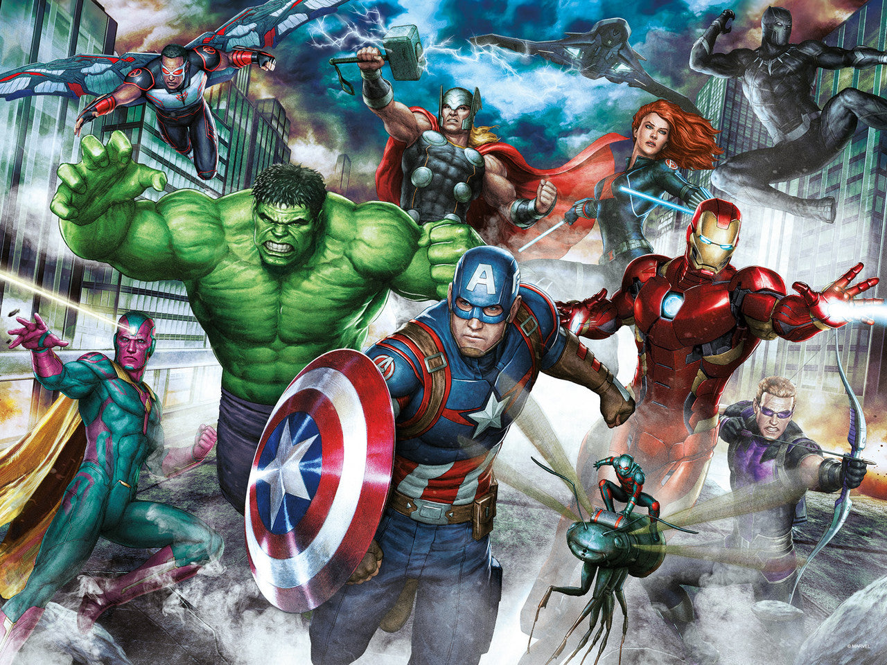 Buffalo Games-Family Puzzle: Marvel: Avengers Assemble! - 400 Piece Puzzle-22007-Legacy Toys
