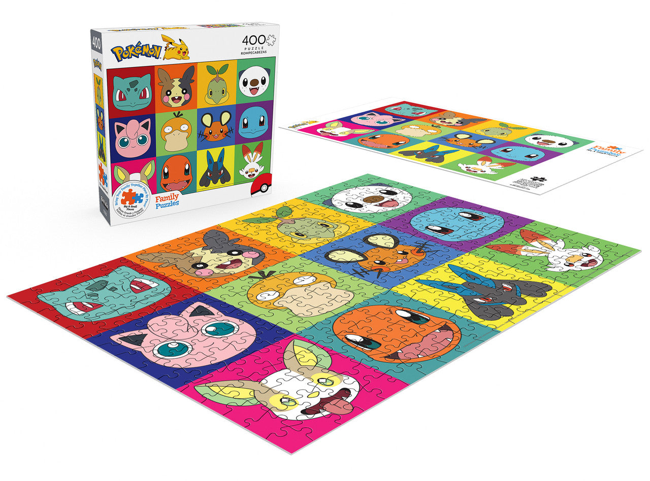 Buffalo Games-Family Puzzle: Pokémon Faces - 400 Piece Puzzle-22011-Legacy Toys