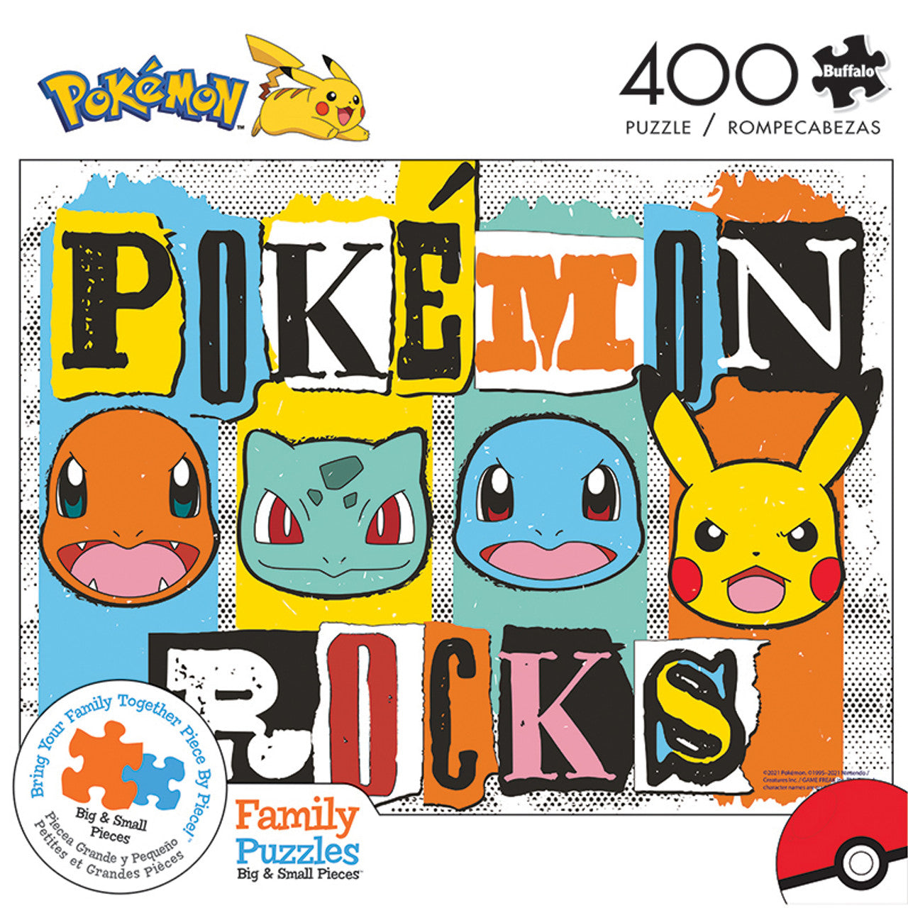 Buffalo Games-Family Puzzle: Pokémon Rocks - 400 Piece Puzzle-22006-Legacy Toys