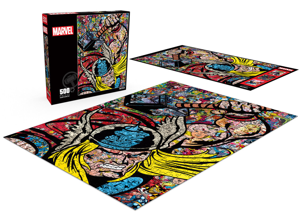 Buffalo Games-Marvel: Thor Collage - 500 Piece Puzzle-3237-Legacy Toys