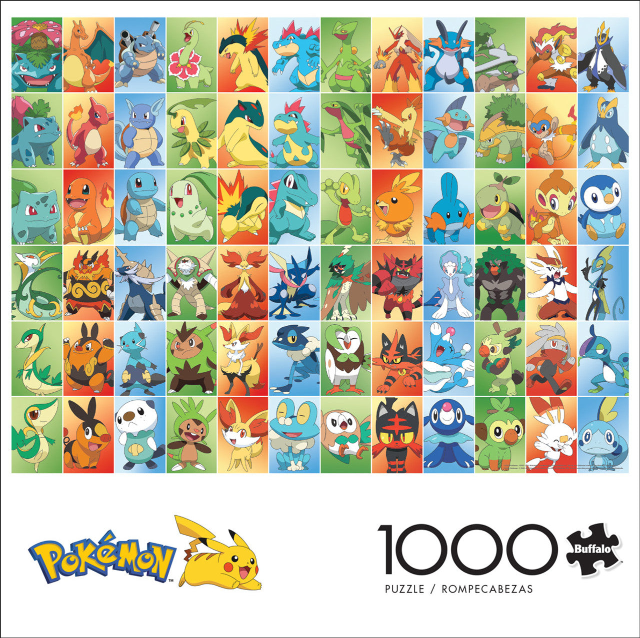 Pokémon: First Partners Squares - 1000 Piece Puzzle