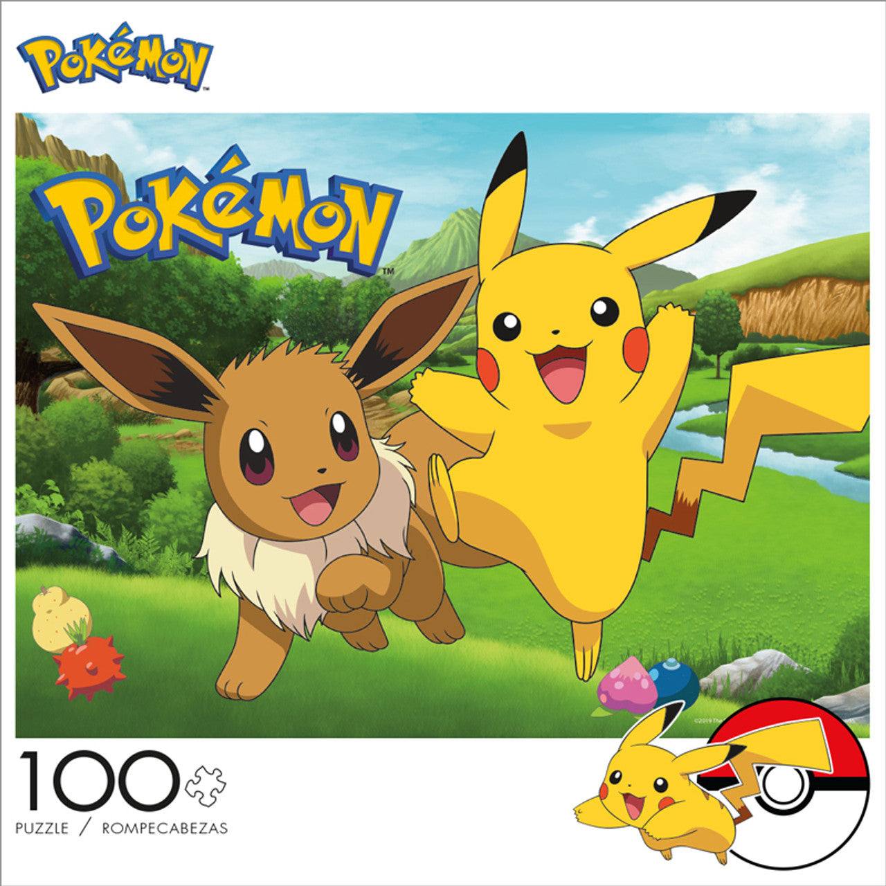Buffalo Games-Pokémon Pikachu & Eevee Spring - 100 Piece Puzzle-4803-Legacy Toys