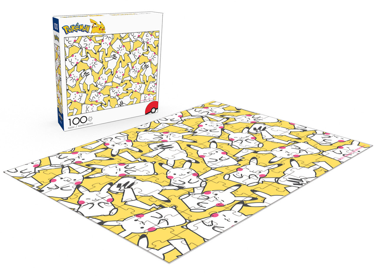 Buffalo Games-Pokémon Pikachu Pattern - 100 Piece Puzzle-4818-Legacy Toys