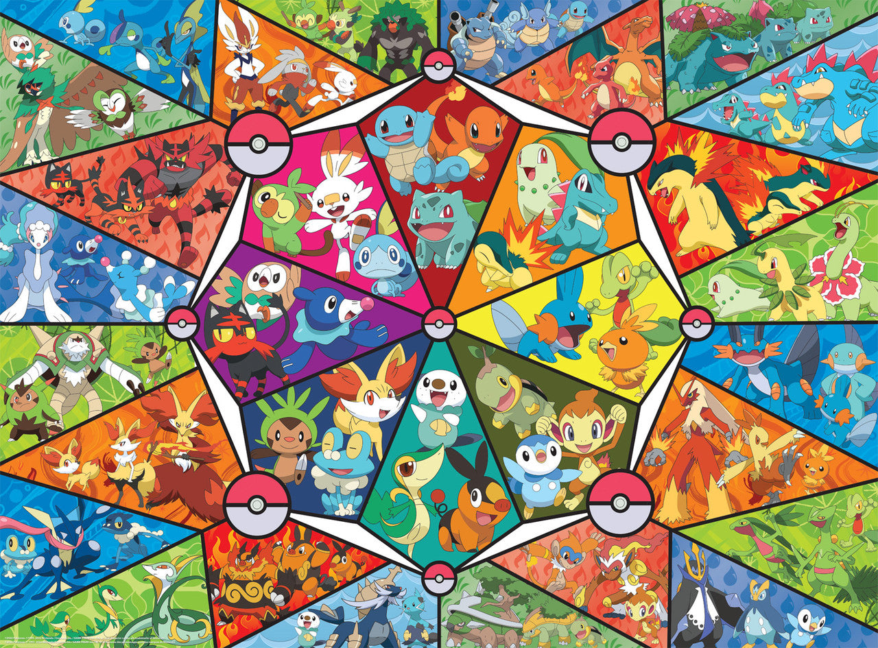 Family Puzzles: Pokemon Faces 400 Piece Jigsaw Puzzle