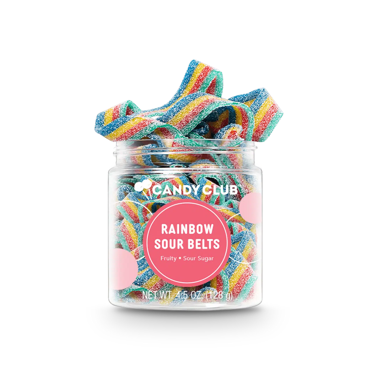Candy Club-Rainbow Sour Belts Small Jar-RS1602-00-02-Legacy Toys