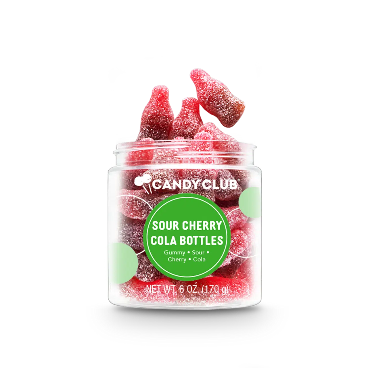 Candy Club-Sour Cherry Cola Bottles Small Jar-RSSG18-00-86-Legacy Toys