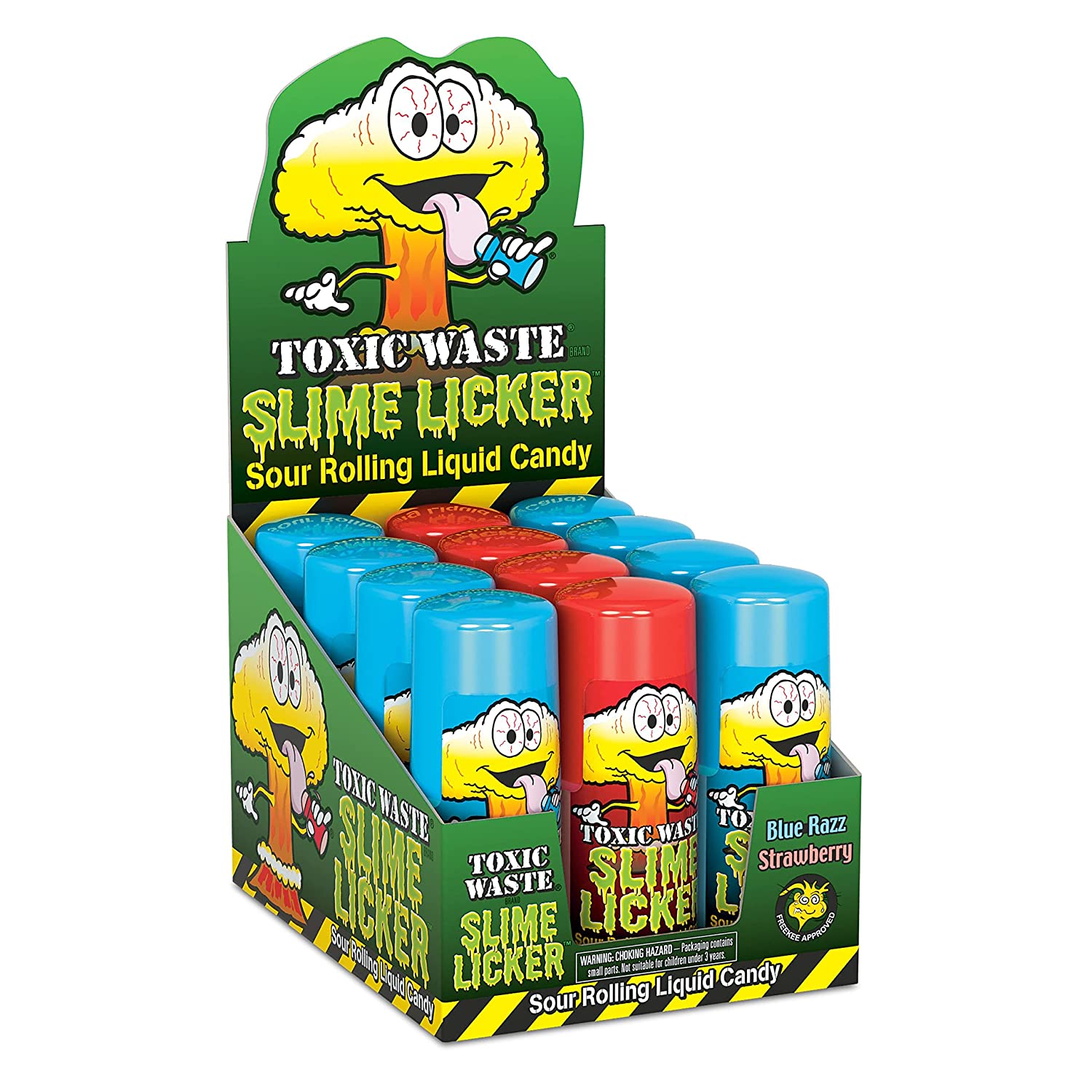 Candy Dynamics-Toxic Waste Slime Licker 2 oz. Assorted Flavors-45001-12-Box of 12-Legacy Toys