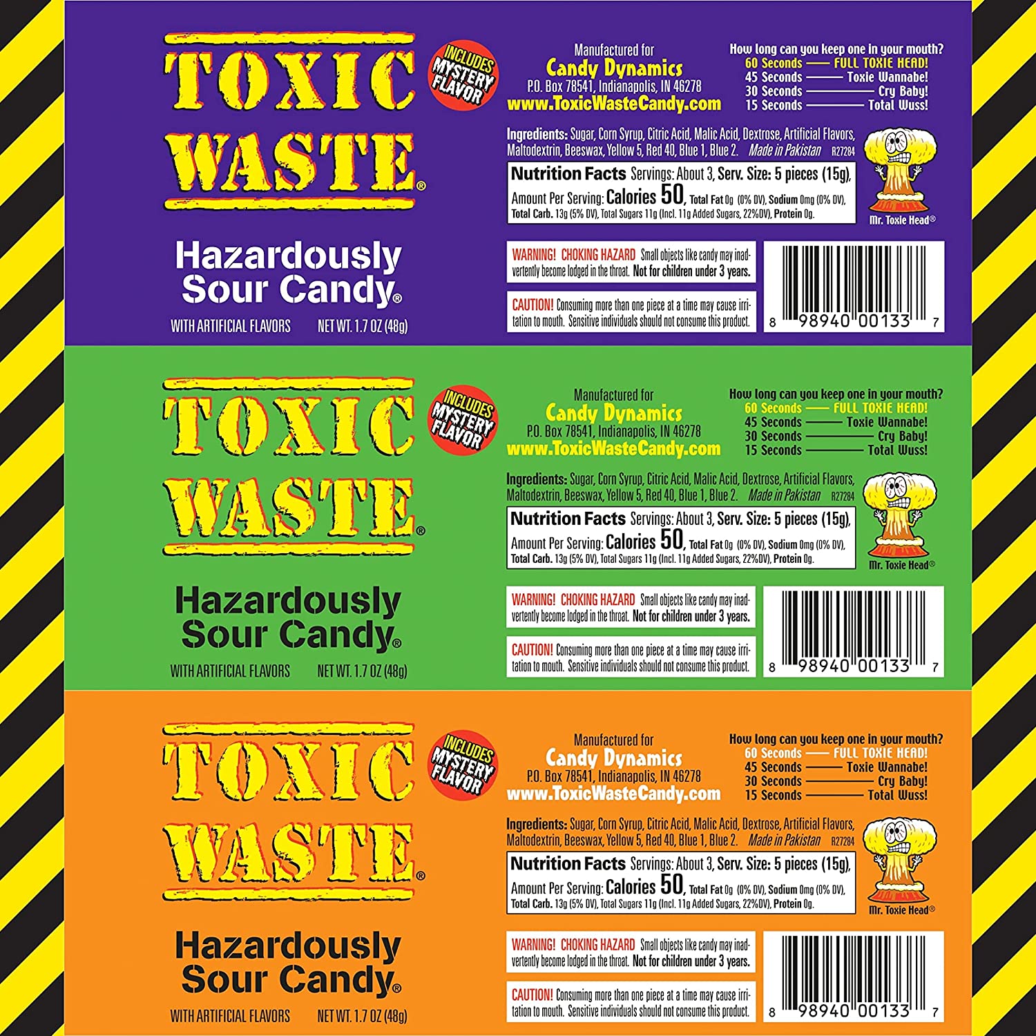 Candy Dynamics-Toxic Waste Special Edition Color Drum 1.7 oz. Assorted Colors-86412-1-Legacy Toys