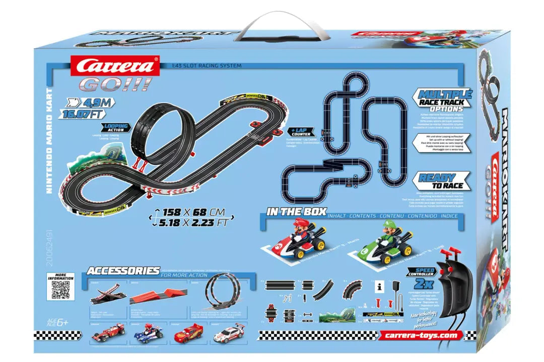 Carrera-Nintendo Mario Kart Large Slot Car Racing Set-CARR20062491-Legacy Toys