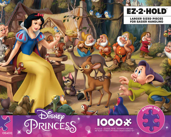 Ceaco-EZ 2 Hold - Disney Snow White Delight - 1000 Oversized Piece Puzzle-3231-07-Legacy Toys