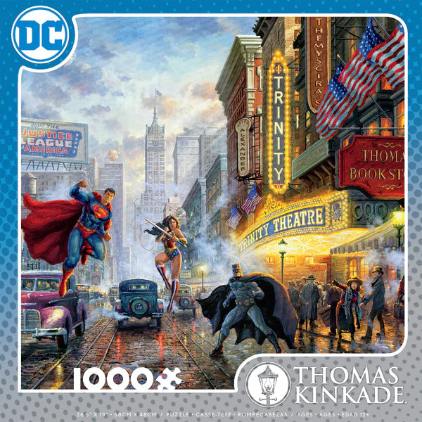 Ceaco-Thomas Kinkade DC Comics - Batman, Superman & Wonder Woman: The Trinity - 1000 Piece Puzzle-3154-01-Legacy Toys