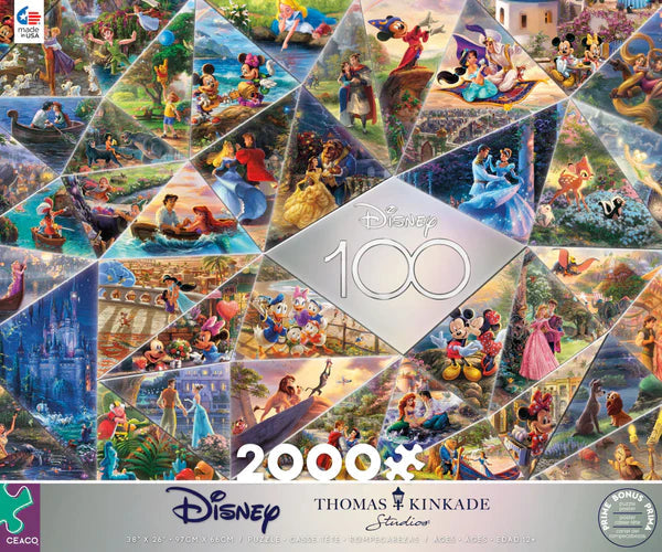 Ceaco-Thomas Kinkade Disney 100 - Collage - 2000 Piece Puzzle-3502-12-Legacy Toys