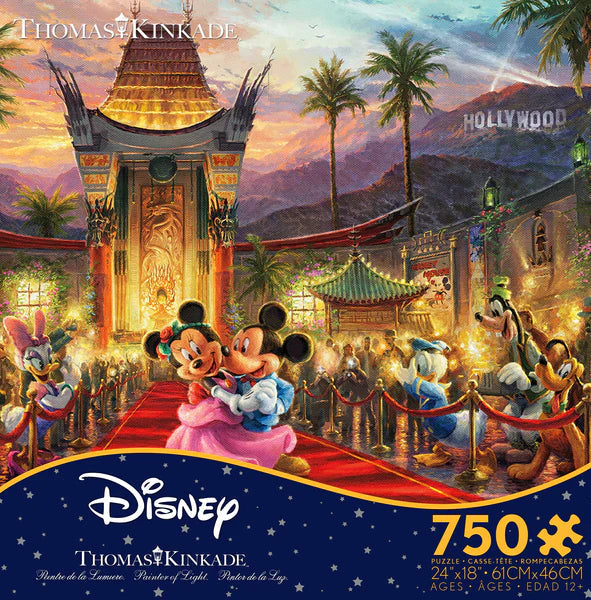 Thomas Kinkade Disney - Mickey and Minnie Paris - 750 Piece Puzzle