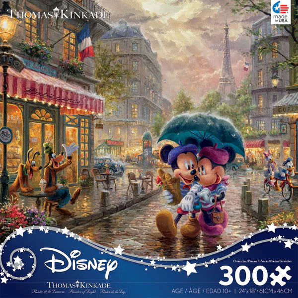 Ceaco-Thomas Kinkade Disney - Mickey & Minnie in Paris - 300 Piece Puzzle-2222-13-Legacy Toys