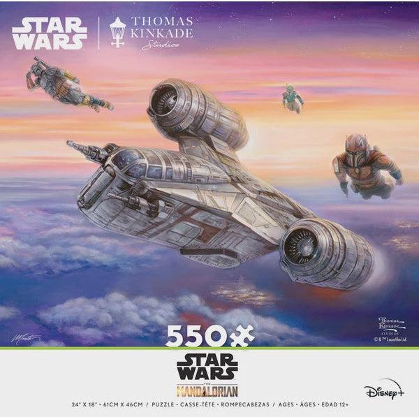 Ceaco-Thomas Kinkade Star Wars: The Mandalorian - The Escort - 550 Piece Puzzle-2453-02-Legacy Toys
