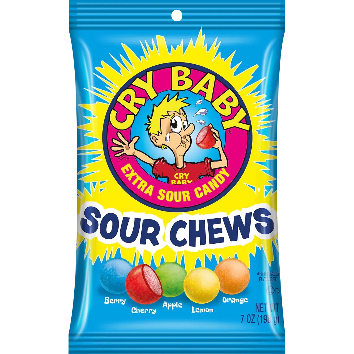 Charms-Cry Baby Sour Chews 7 oz. peg bag-13200-Single-Legacy Toys