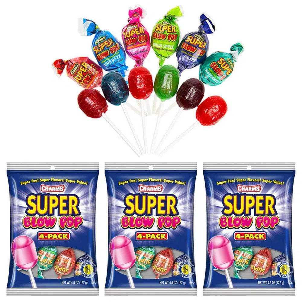 Charms-Super Blow Pop 4.5 oz. Peg Bag-04056-12-Box of 12-Legacy Toys