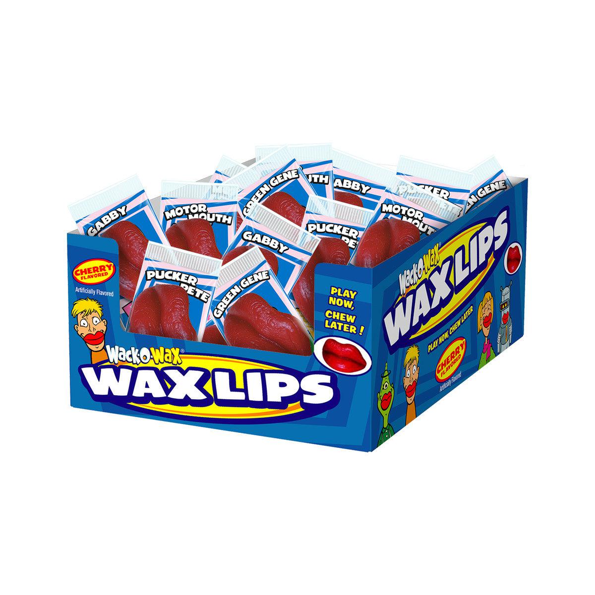 Wack-0-Wax Retro Cherry Wax Lips Bulk Full Box 0f 24