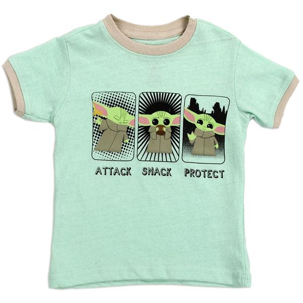 Childrens Apparel-BABY YODA Boys 4-7 T-Shirt--Legacy Toys