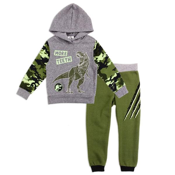 Childrens Apparel-JURASSIC WORLD Boys Toddler 2PC Fleece Hoodie Set--Legacy Toys