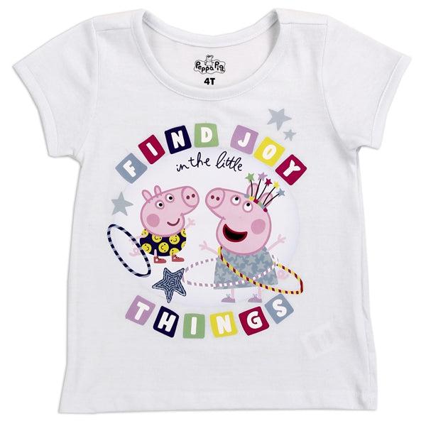 Childrens Apparel-PEPPA PIG White Girls Toddler T-Shirt--Legacy Toys