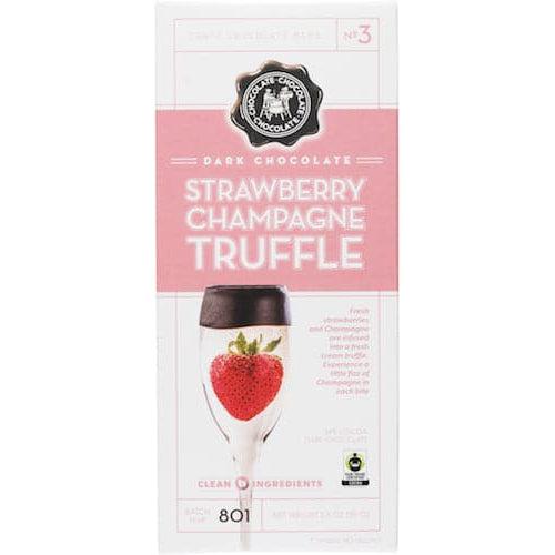 Chocolate Chocolate-CCC Dark Chocolate Strawberries & Champagne Truffle Bar-CCC810-Legacy Toys