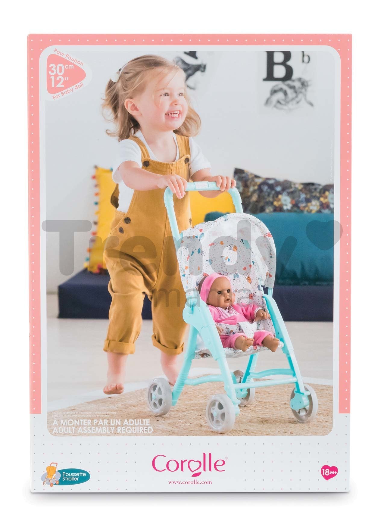 Corolle-Turquoise Stroller for 12" Baby Doll-110590-Legacy Toys