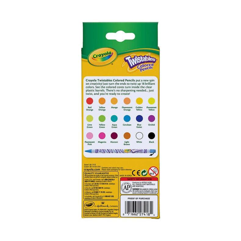 Crayola-Crayola 18 Count Twistables Colored Pencils-68-7418-Legacy Toys