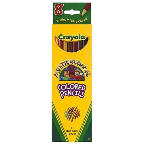 Crayola-Crayola 8 Count Colored Pencils, Multicultural Colors - Long-68-4208-Legacy Toys