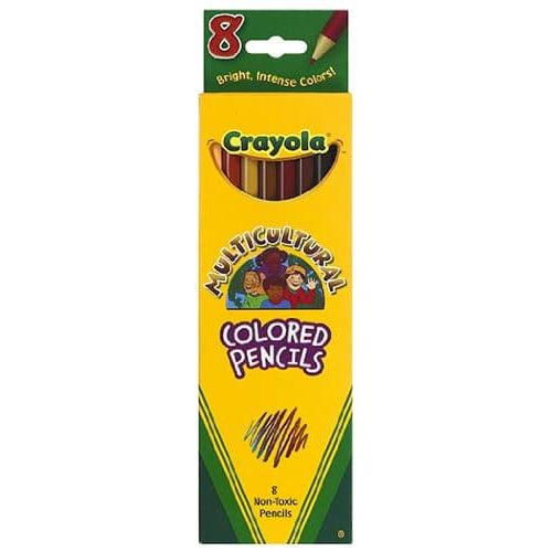 Crayola-Crayola 8 Count Colored Pencils, Multicultural Colors - Long-68-4208-Legacy Toys