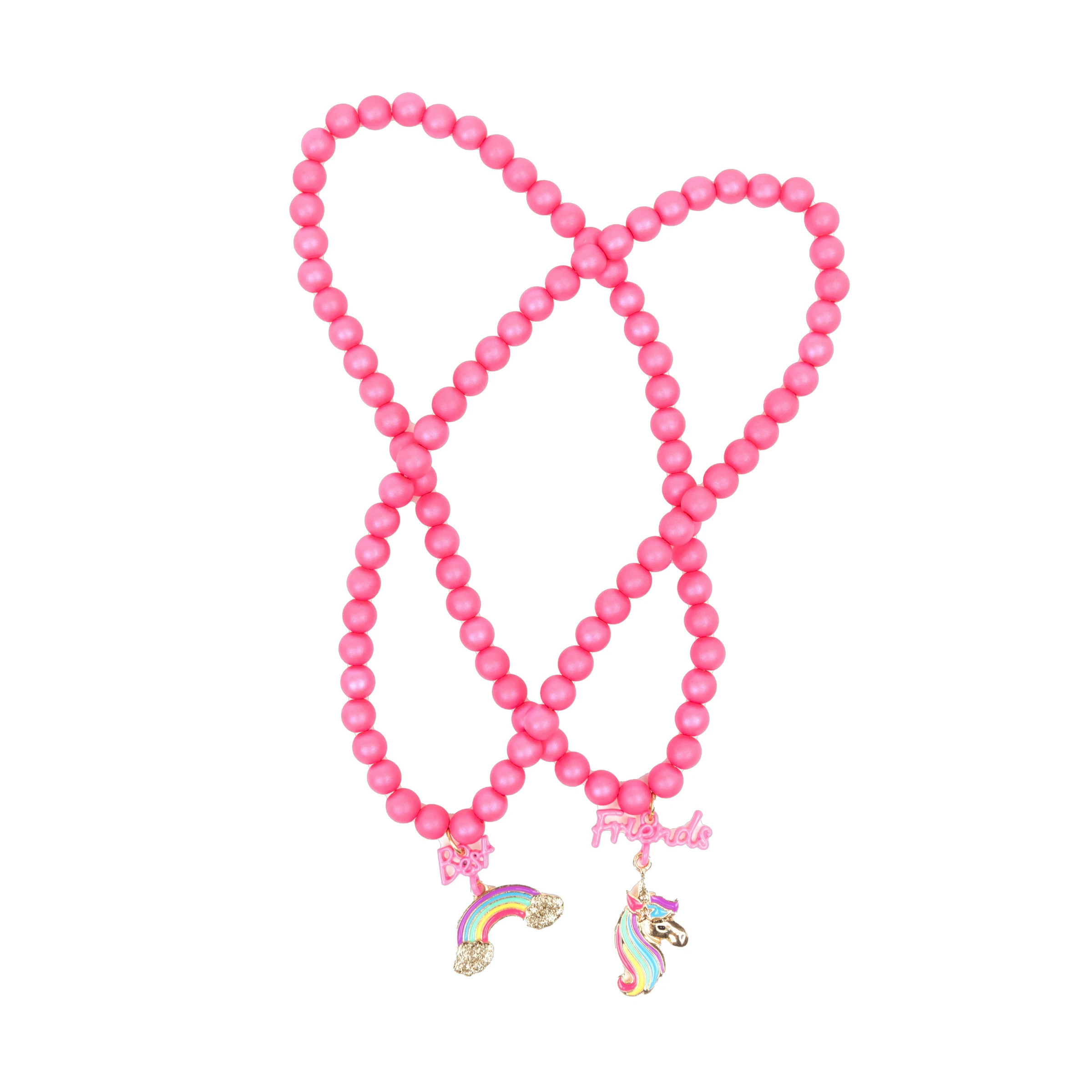 Rainbow Heart Bead Bracelets Toy Jewelry
